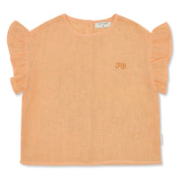 Loua Frill Blouse | Peach Cobbler