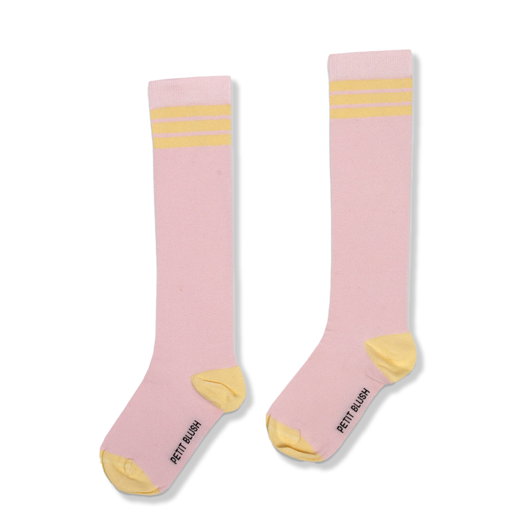 Knee Socks | Pink/Yellow Stripes