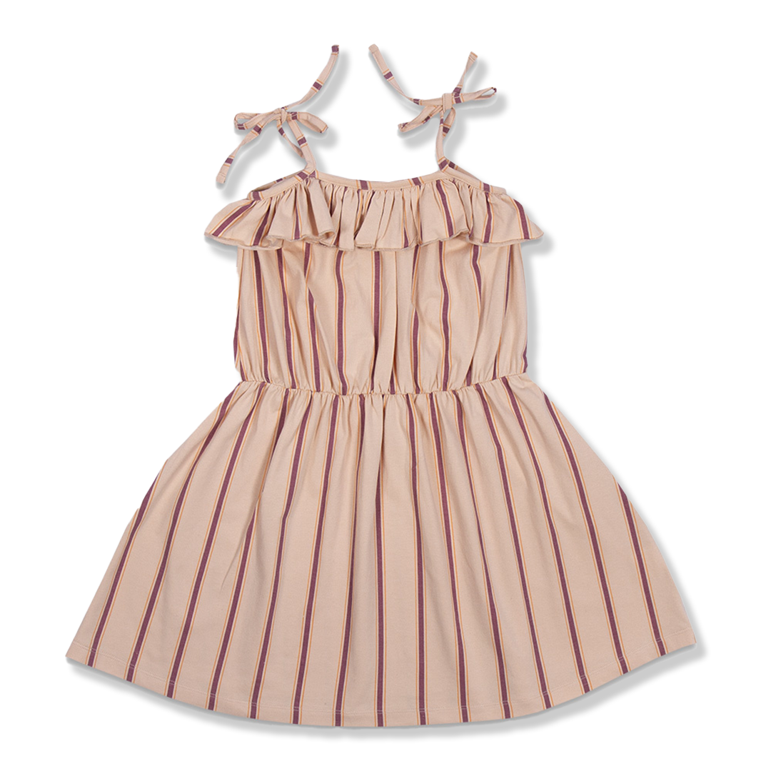 Ruffle Dress | Stripes AOP
