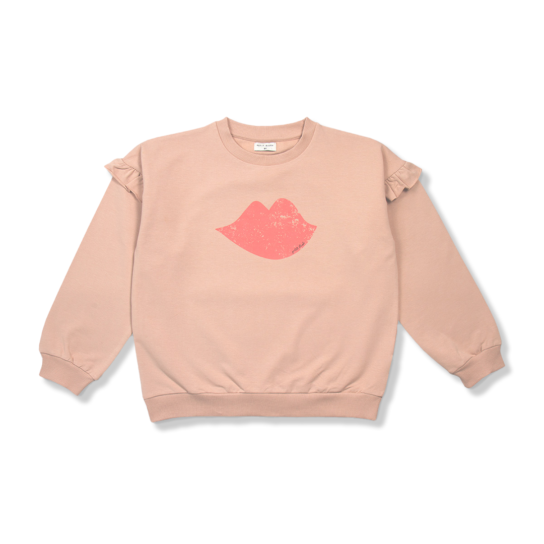 Ruffle Sweater " KISS " | Brazilian Sand