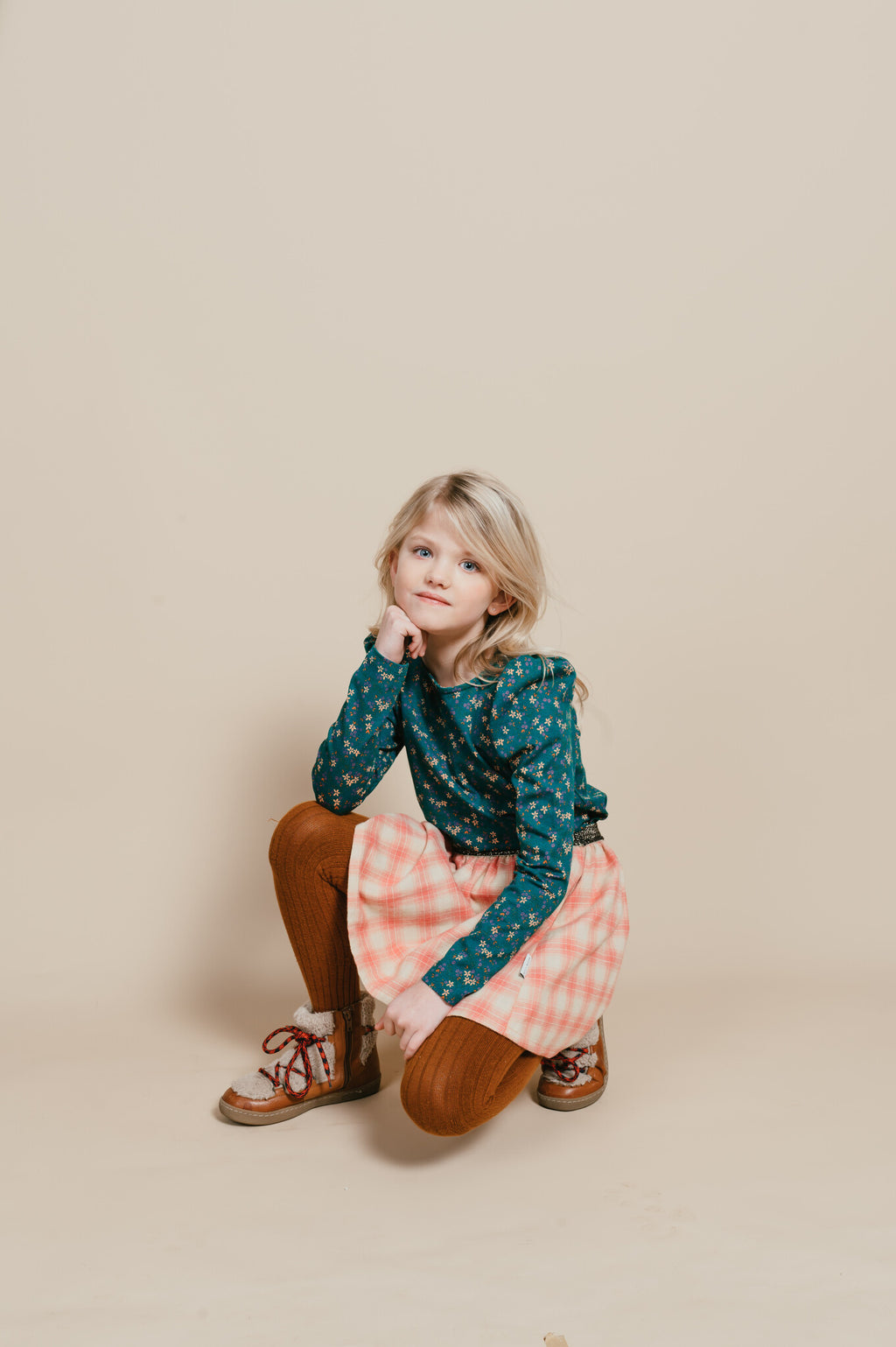 Mini Skirt | Check Rosette