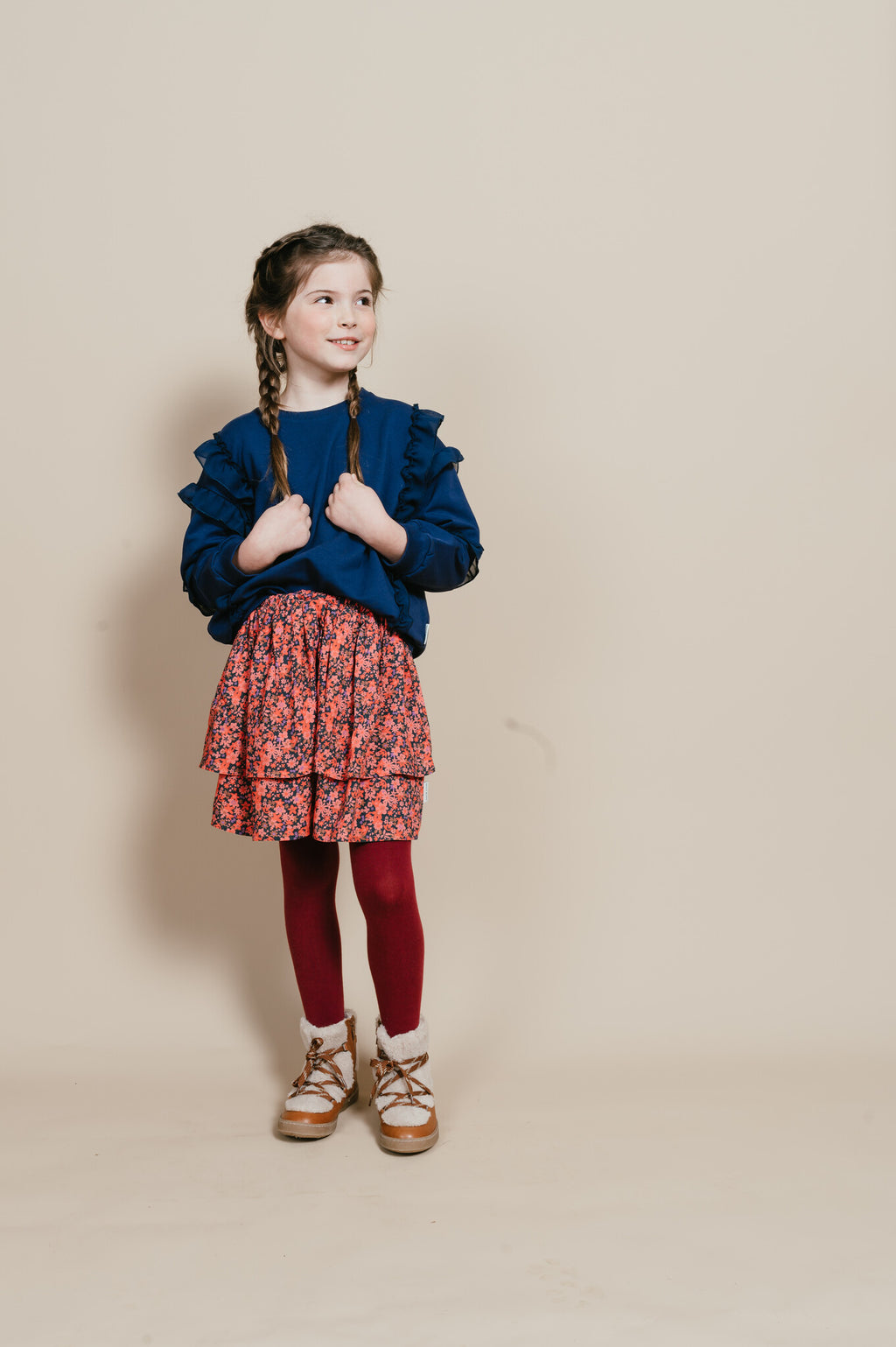 Layered Mini Skirt | Icon Flower AOP
