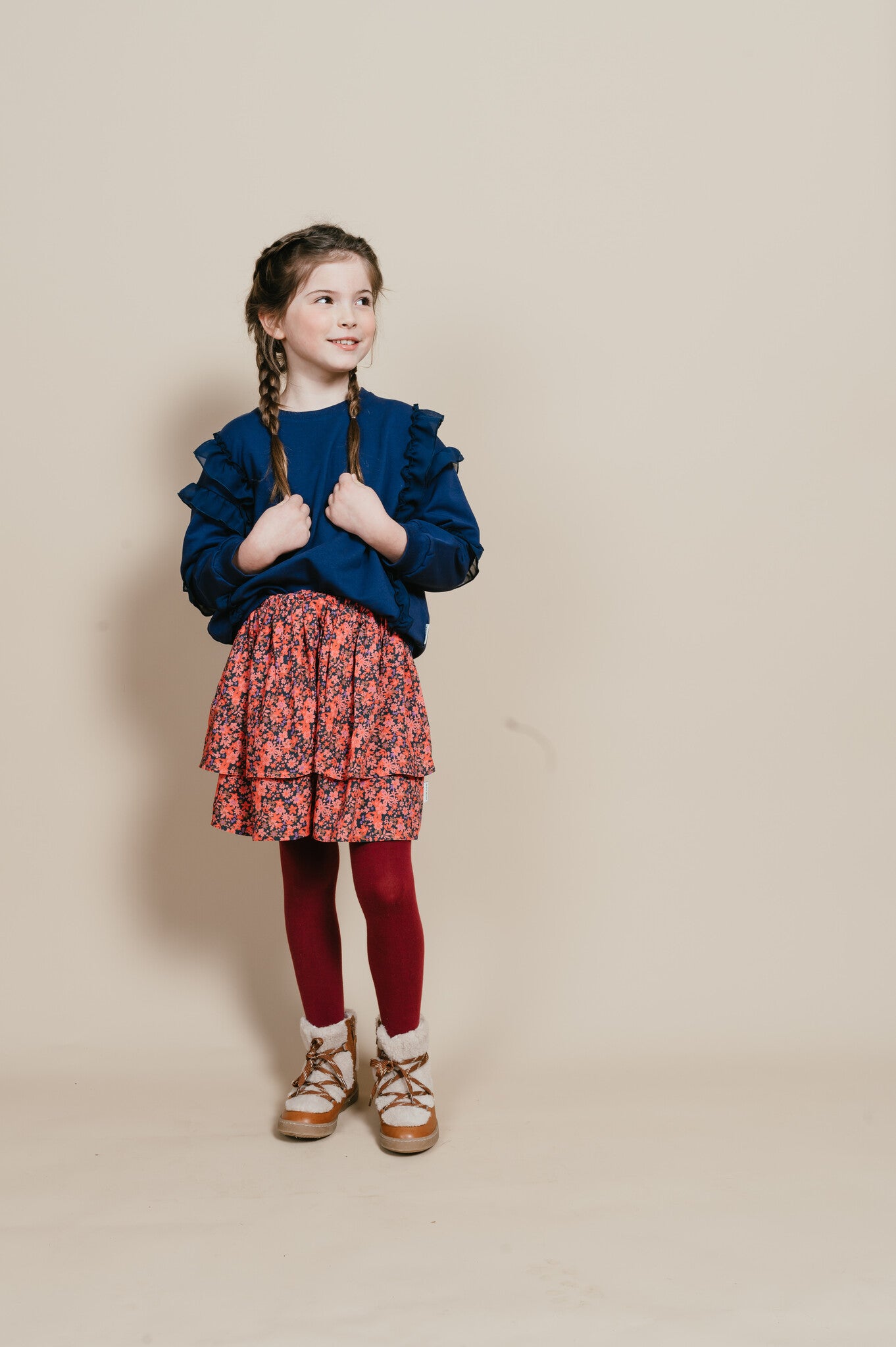 Layered Mini Skirt | Icon Flower AOP