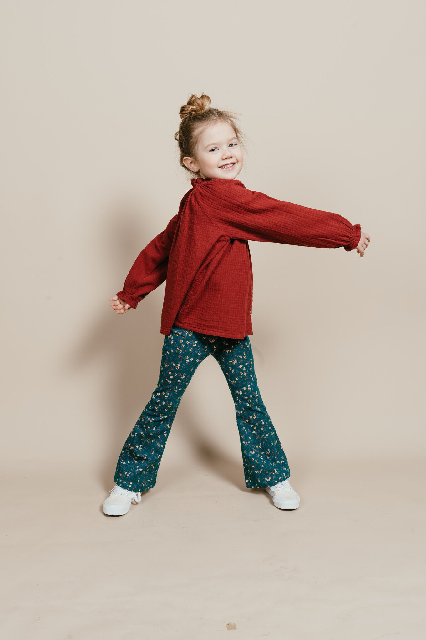 Bowie Flared Pants | Poppy Flower AOP