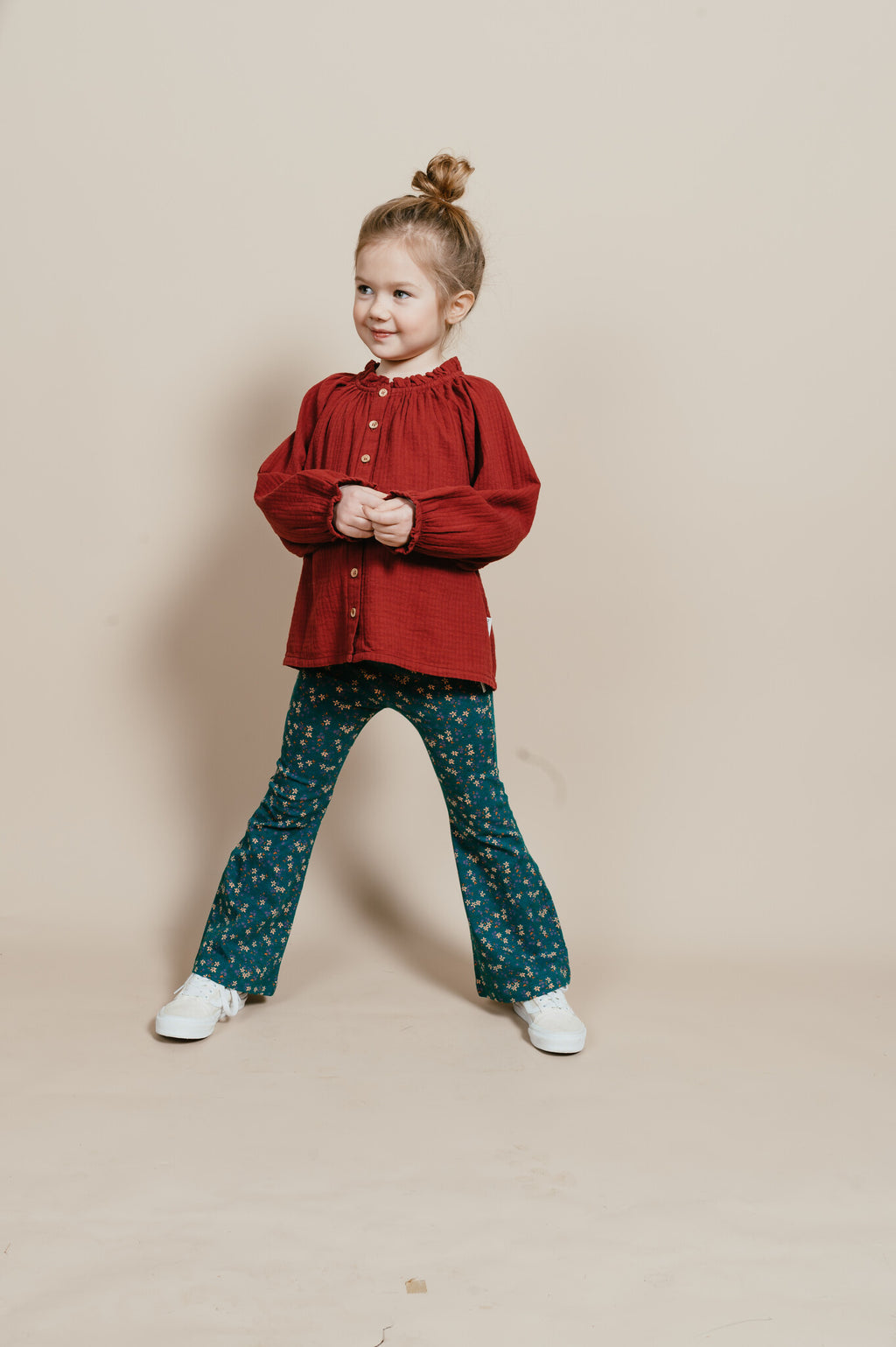 Bowie Flared Pants | Poppy Flower AOP