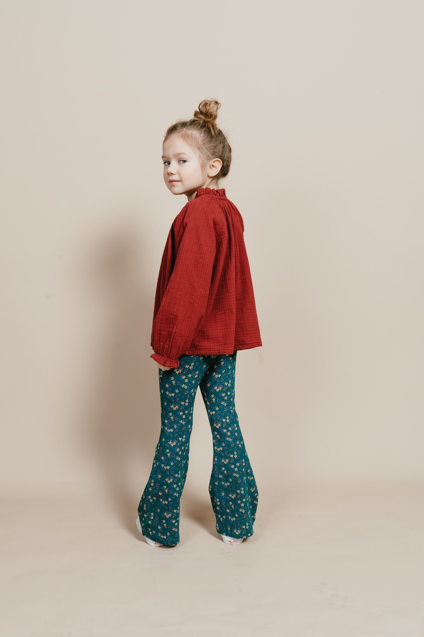 Bowie Flared Pants | Poppy Flower AOP