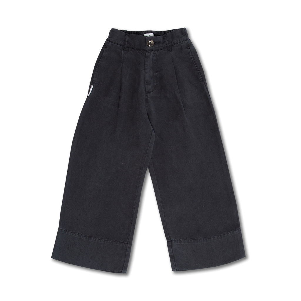 Wide Leg Pants | Washed Pirate Black