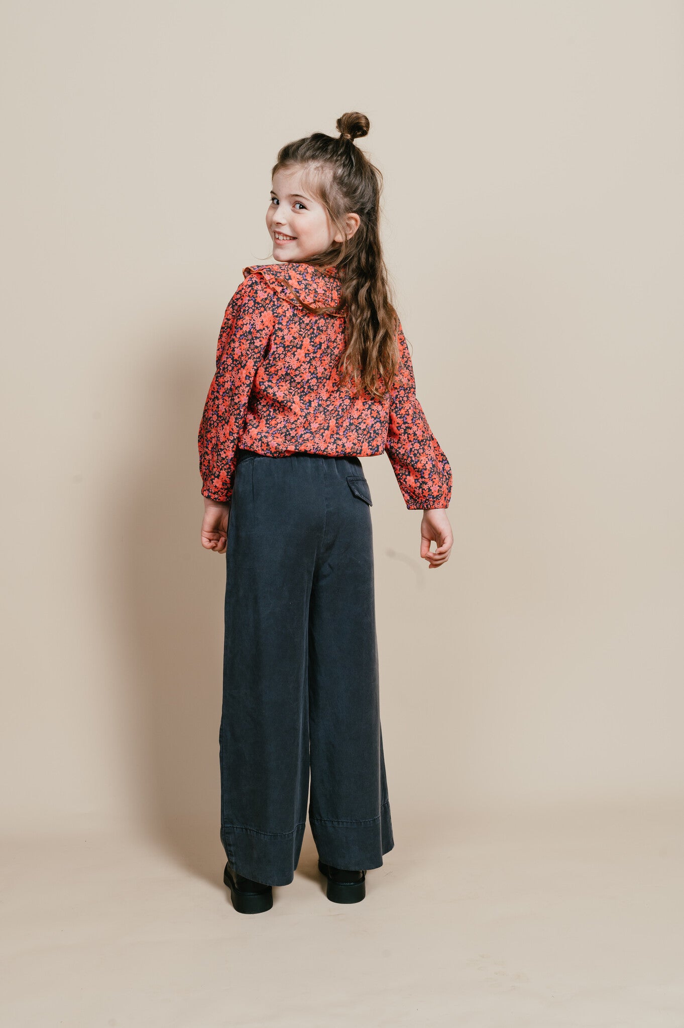 Wide Leg Pants | Washed Pirate Black