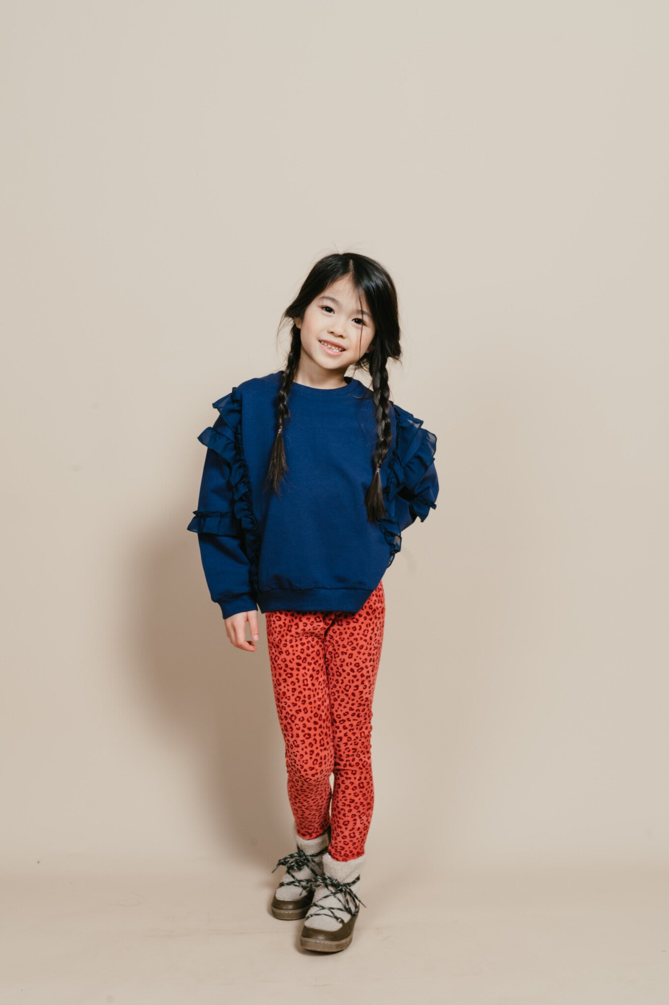 Lola Legging Velour | Red Leopard AOP