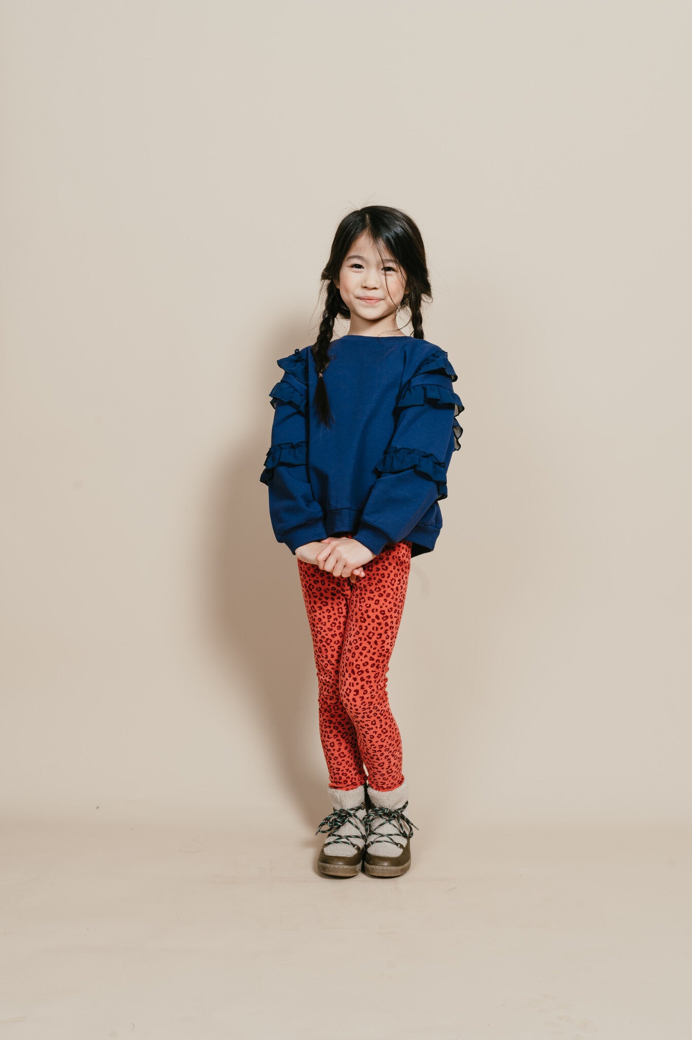 Lola Legging Velour | Red Leopard AOP