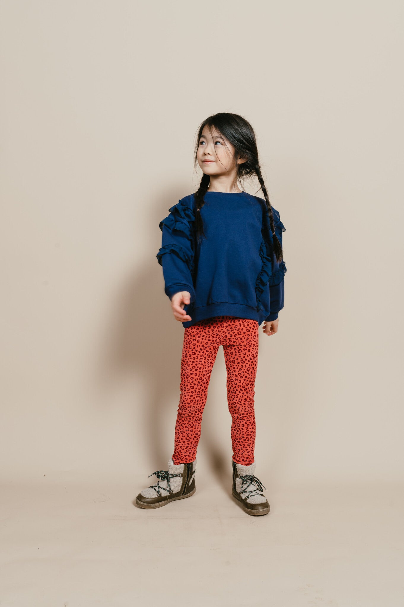 Lola Legging Velour | Red Leopard AOP