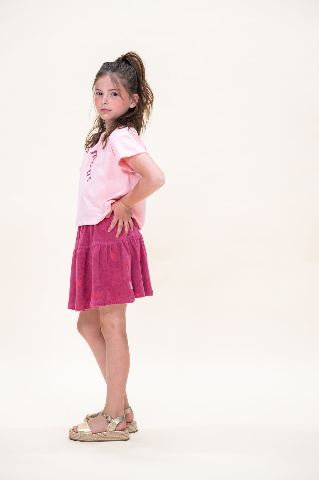 Towel Ruffle Skirt | LOVE AOP