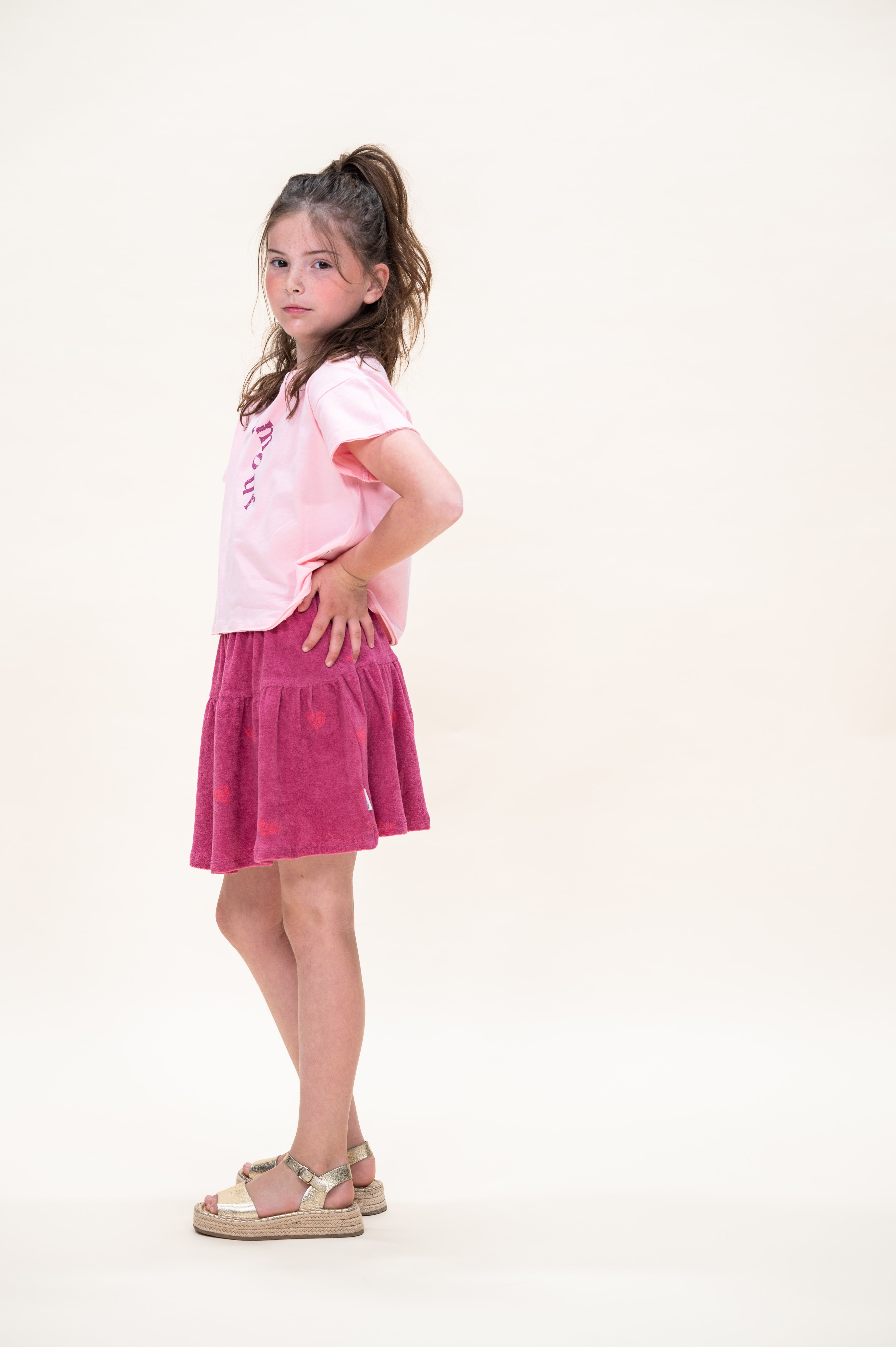 Towel Ruffle Skirt | LOVE AOP