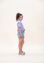 Knotted T-Shirt | Purple Rose