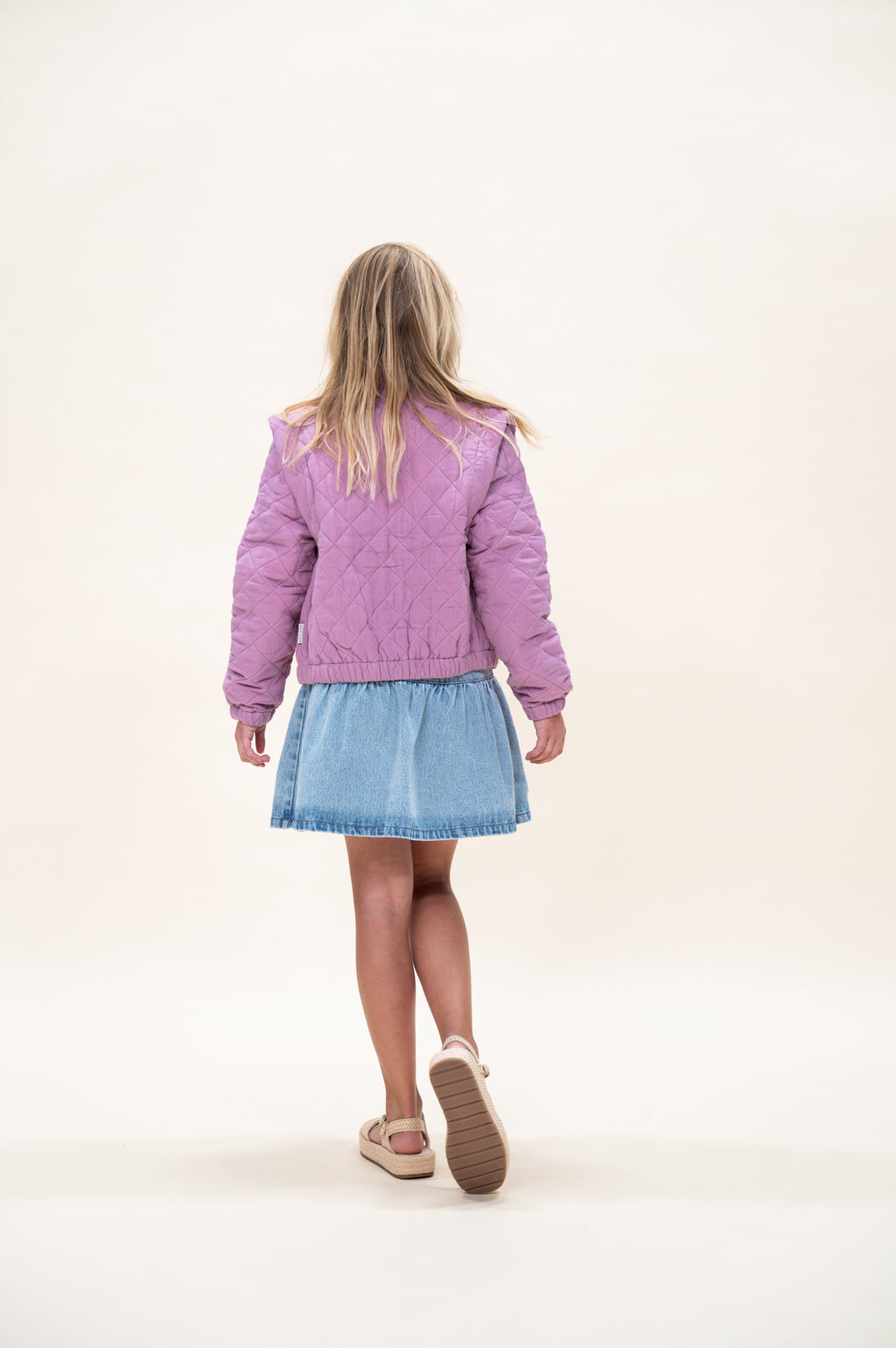 Jeans Ruffle Skirt | Light Blue Washed