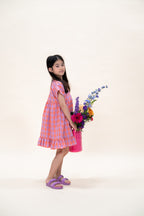 Julie Dress Check | Gamba/Hydrangea