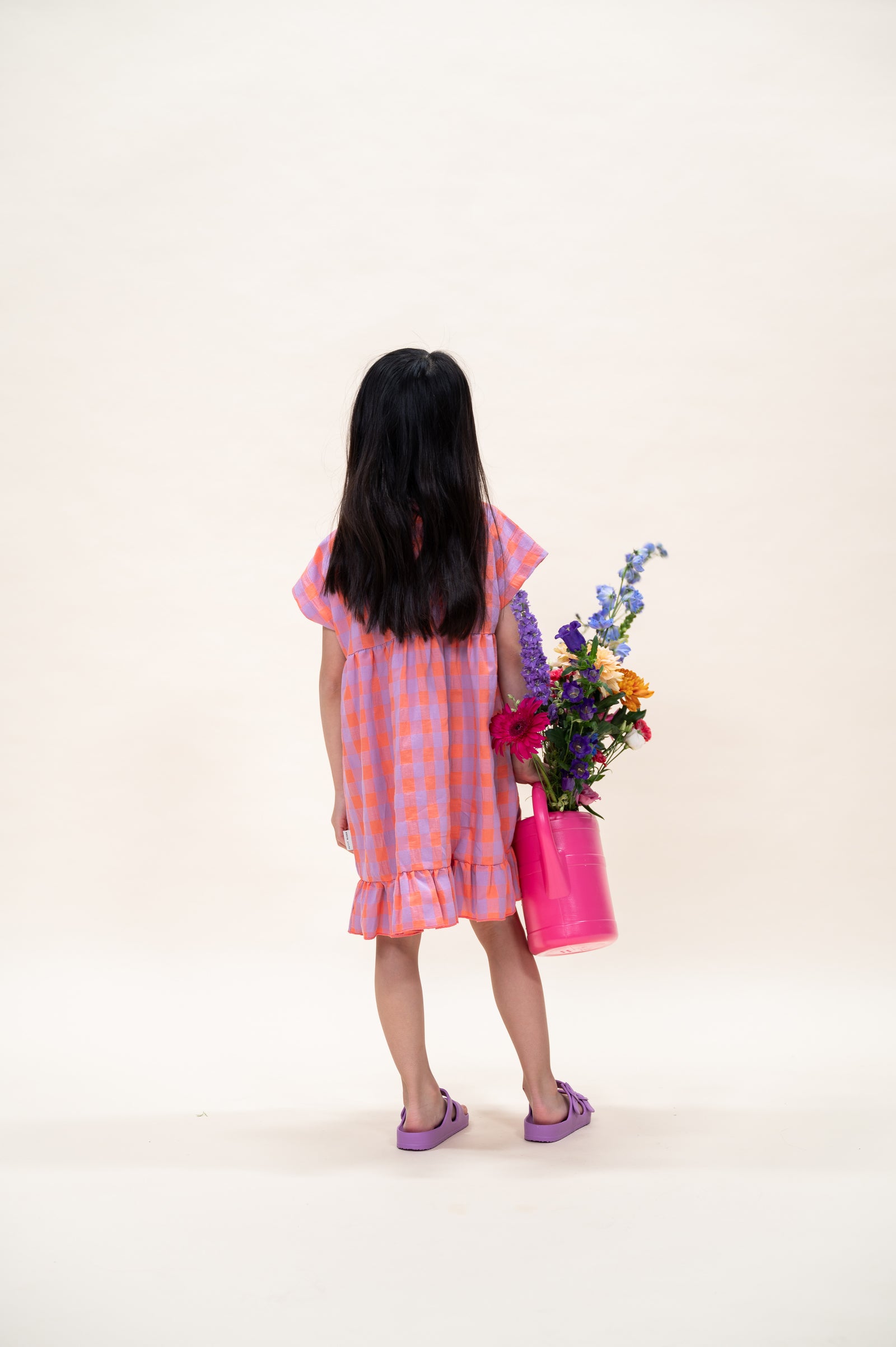 Julie Dress Check | Gamba/Hortensia