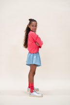 Ruffle Short | Jeans Blue