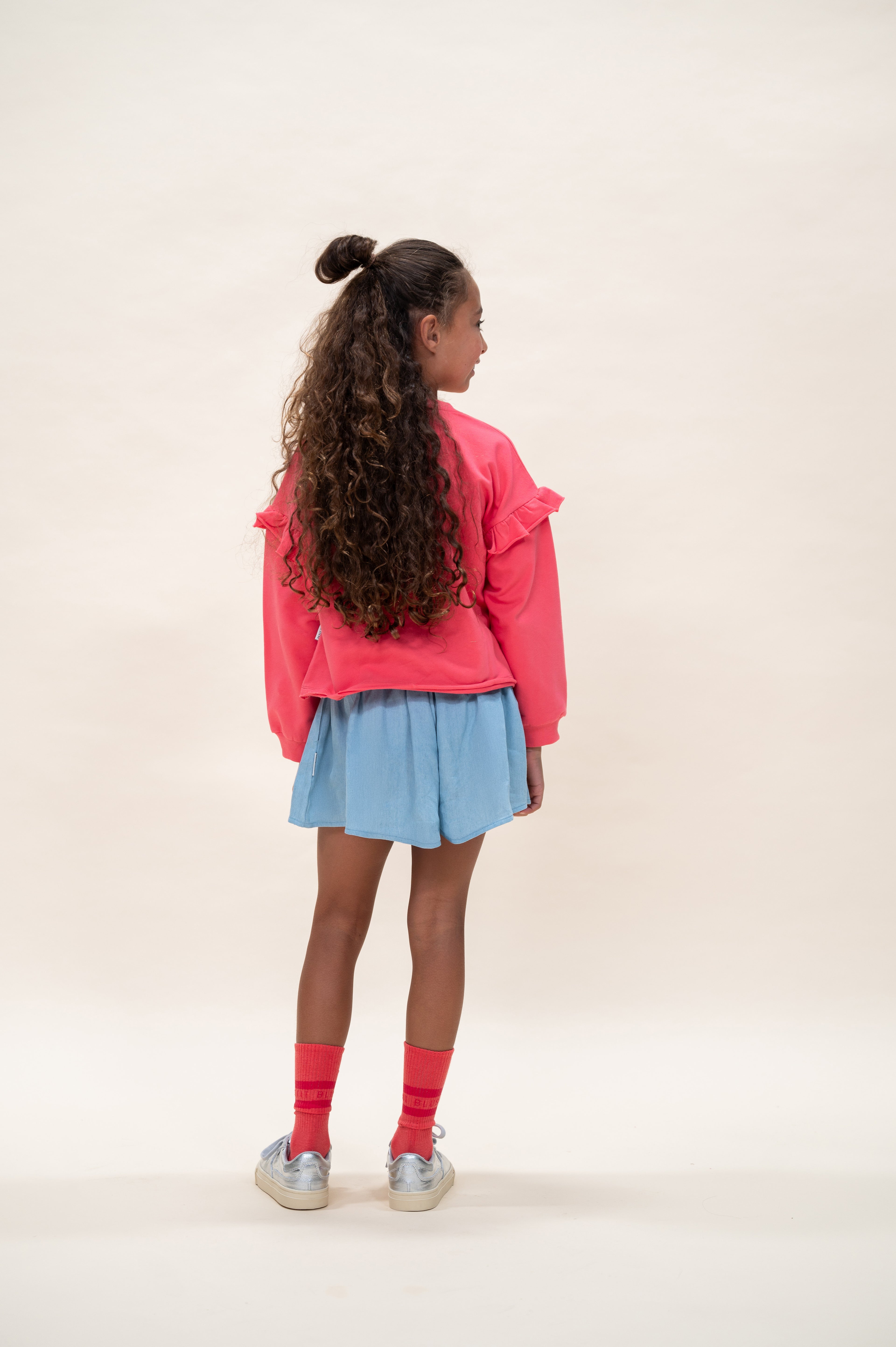 Ruffle Short | Jeans Blue