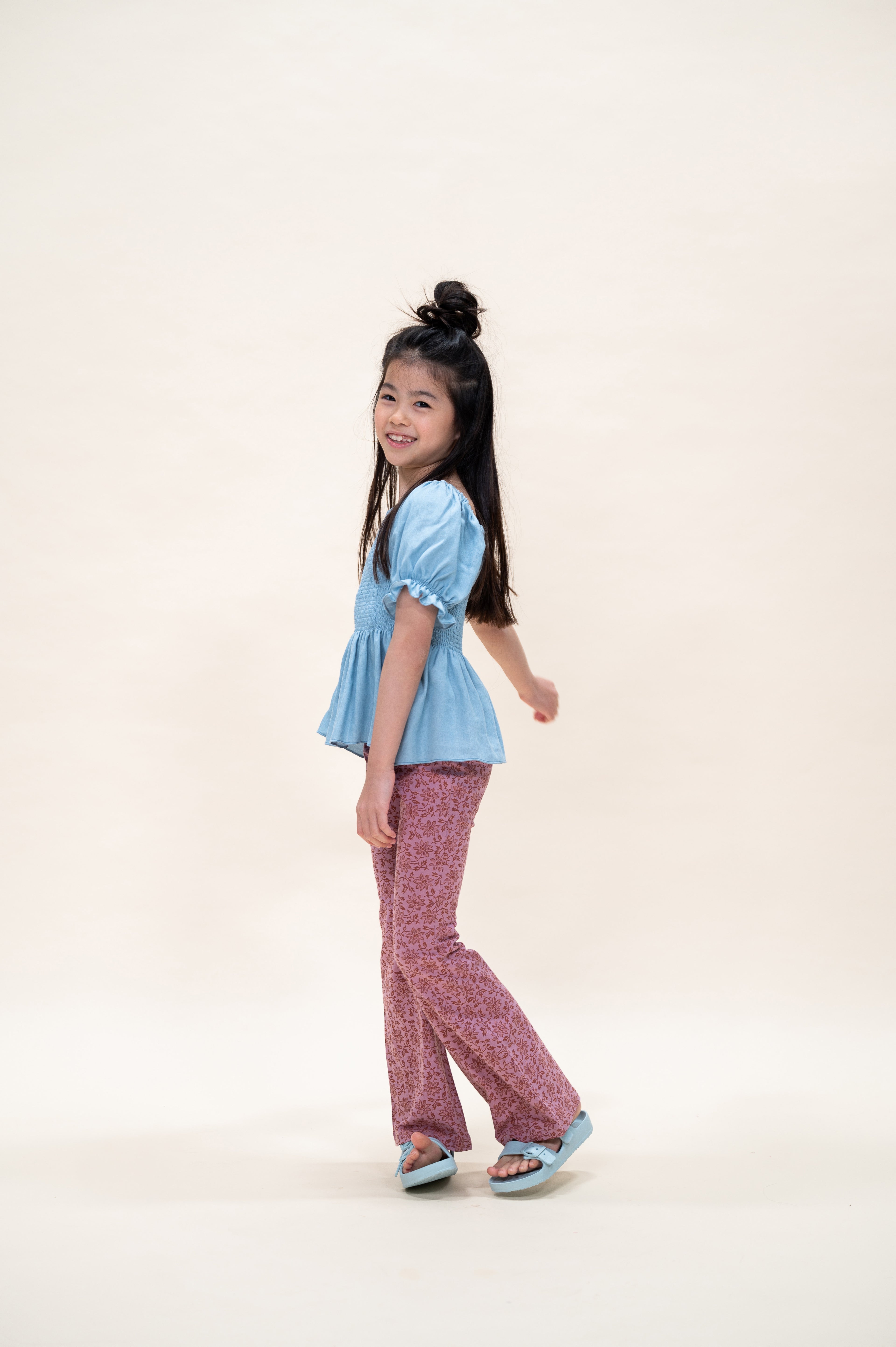 Bowie Flared Pants | Lace Flower AOP