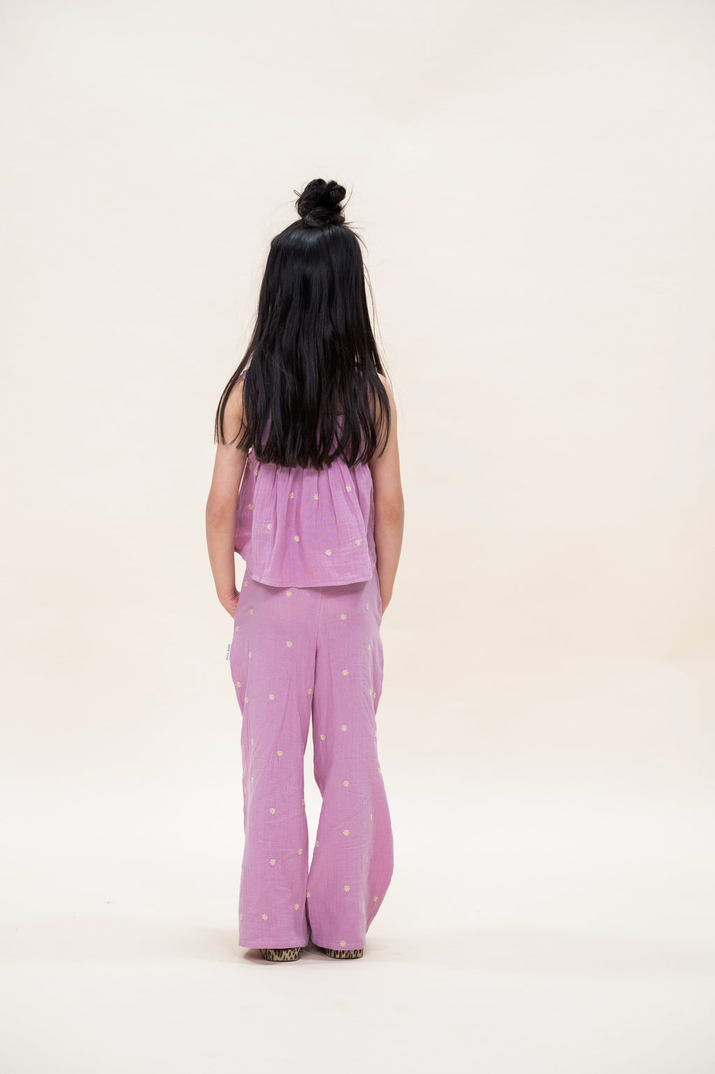 Wide Leg Pants Embroidery | Lilas