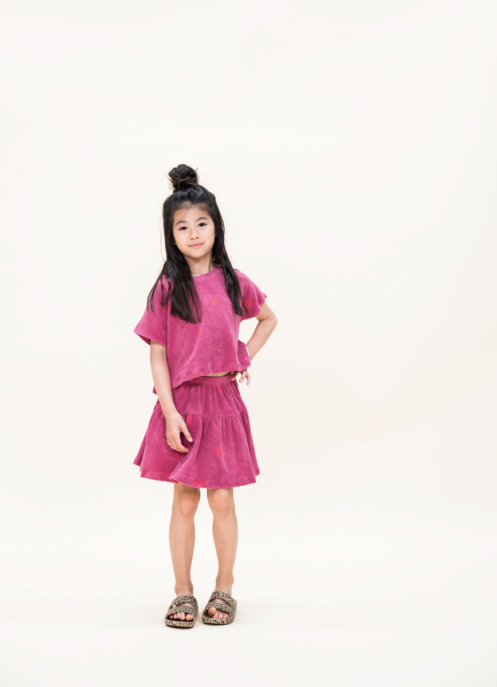 Towel Ruffle Skirt | LOVE AOP