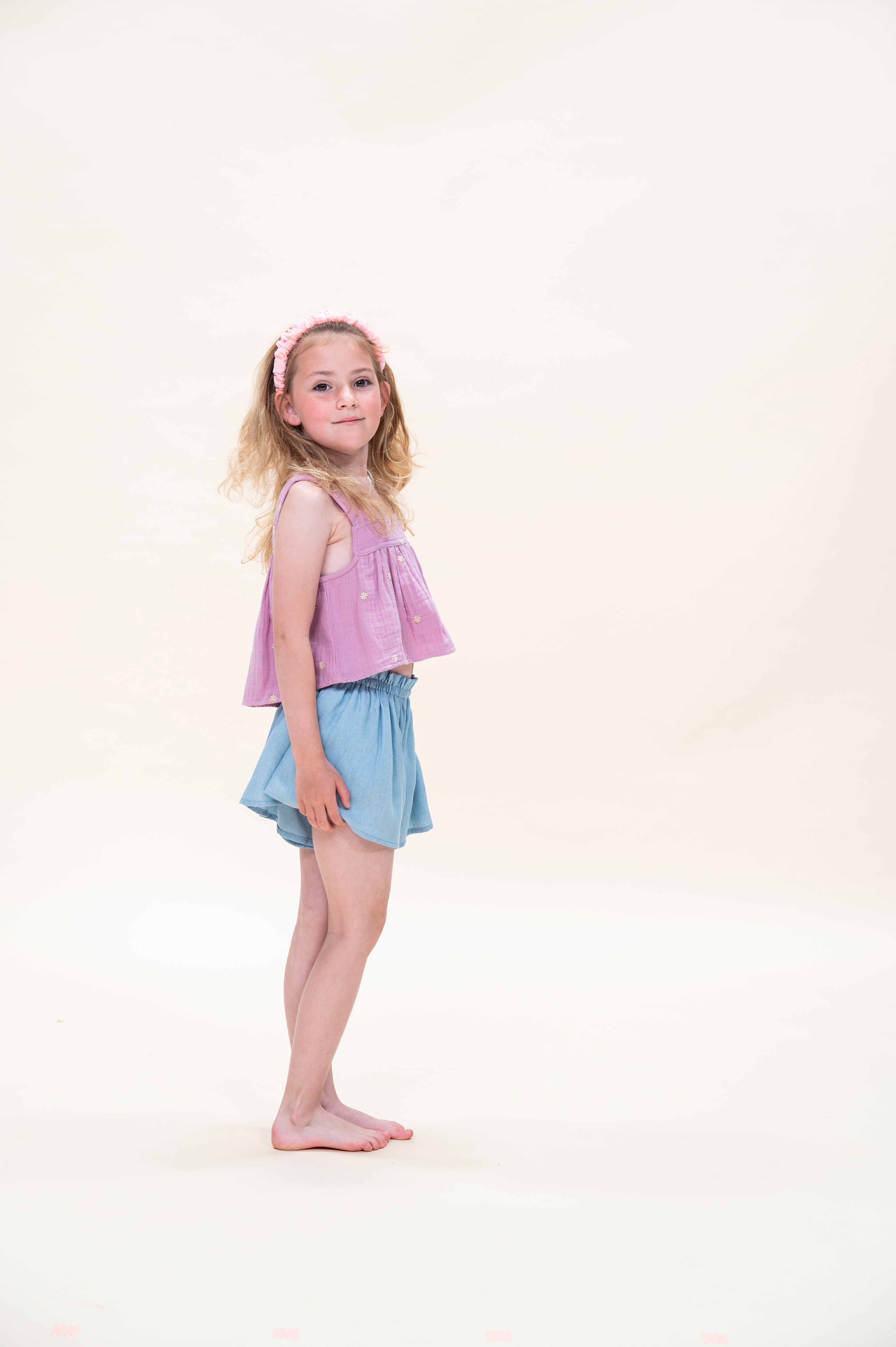 Ruffle Short | Jeans Blue