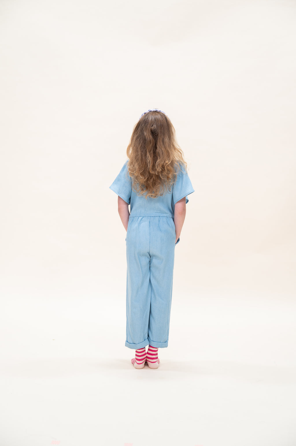 Schmetterlings-Jumpsuit | Jeansblau