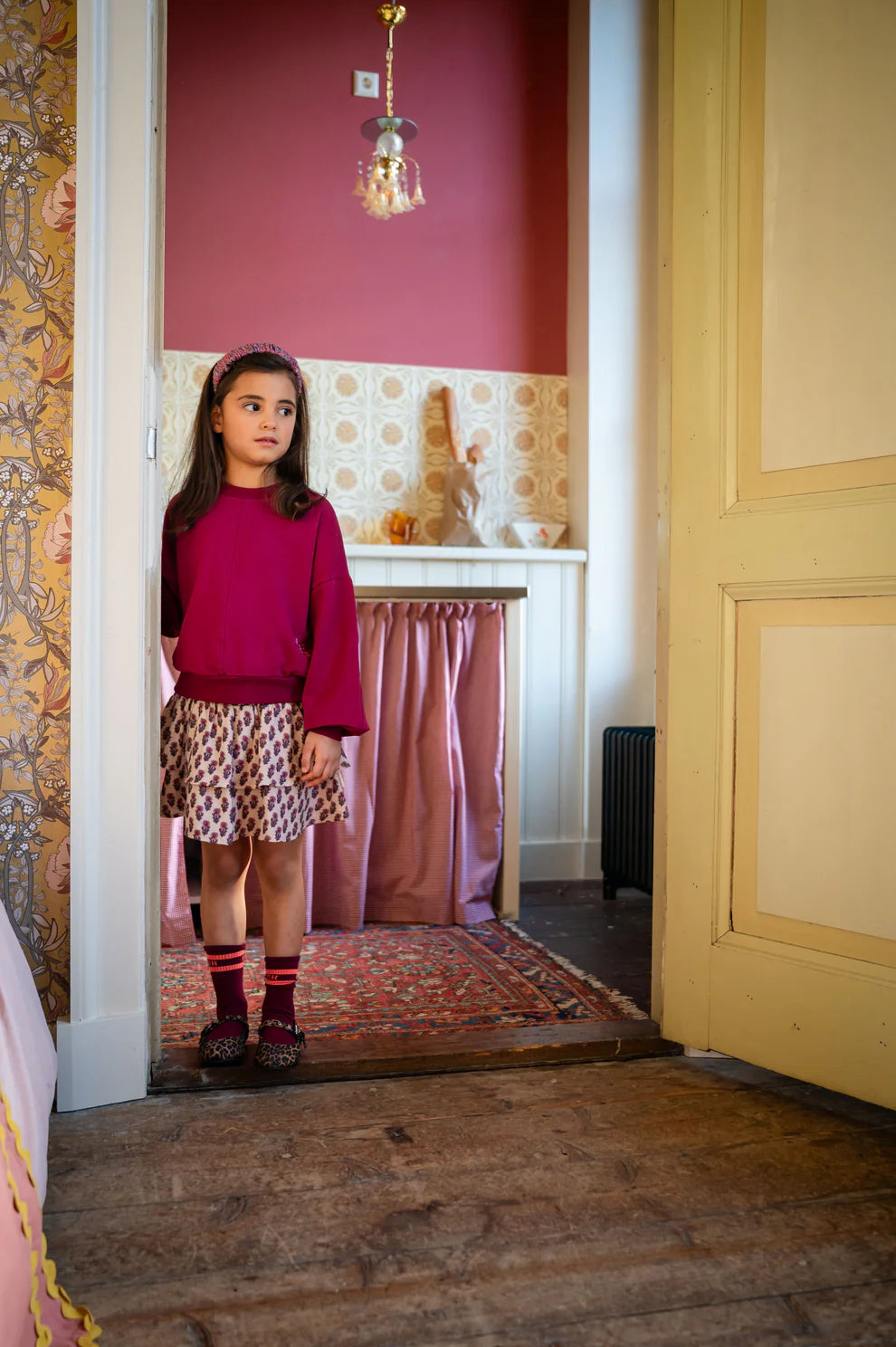 Mini Smock Skirt | Paisley Flower AOP