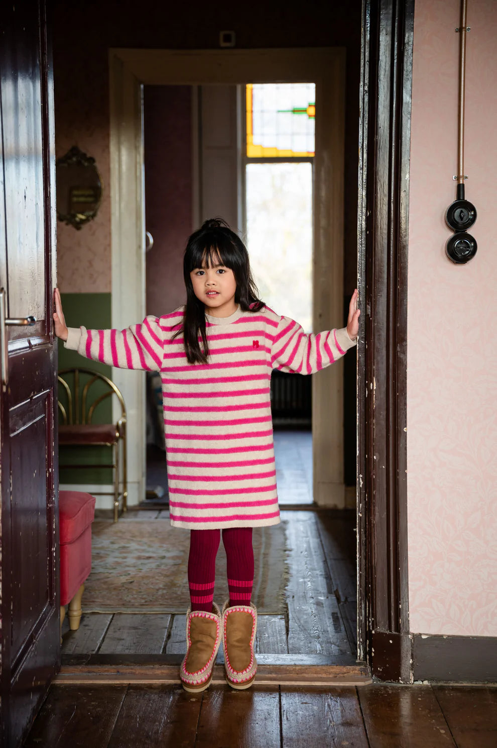 Teddy Sweater Dress | Stripe