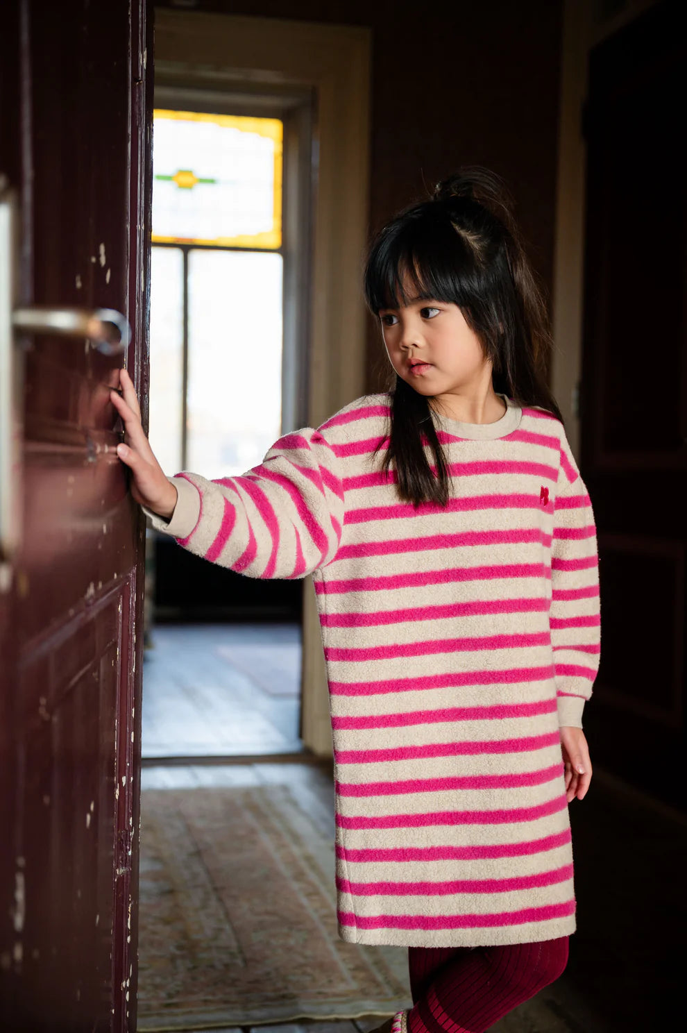 Teddy Sweater Dress | Stripe