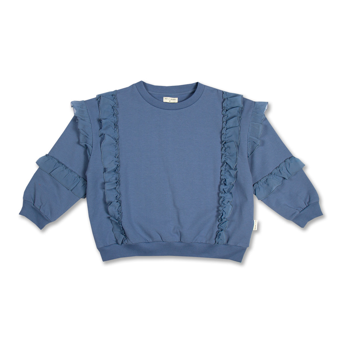 Romantic Ruffle Sweater | Coronet Blue