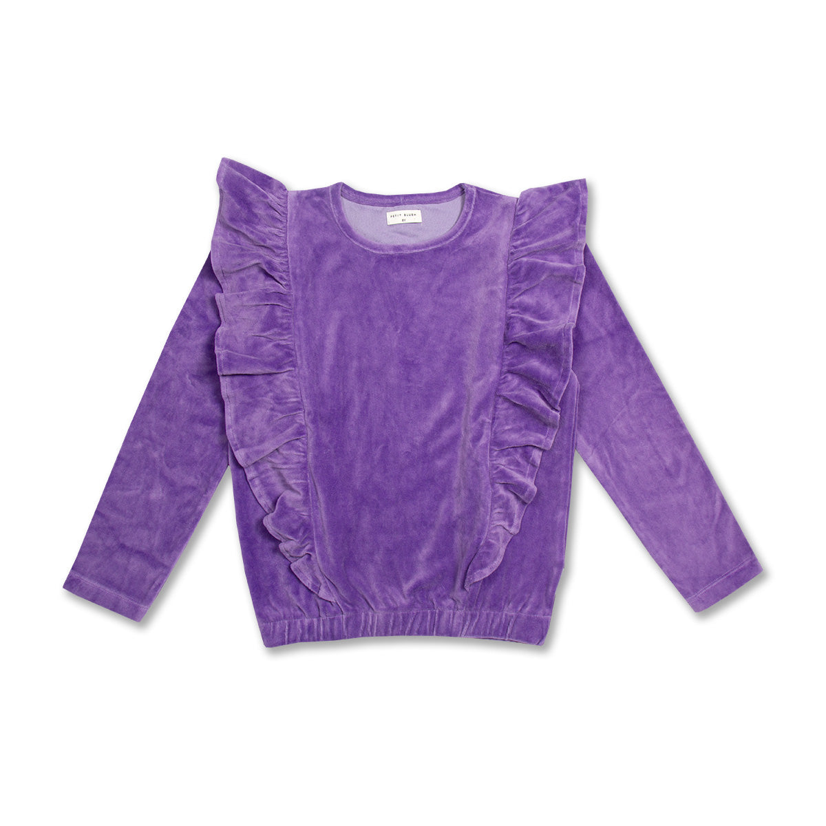 Ruffle Sweater Velour | Paisley Purple