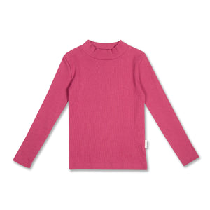 Rib Turtle Neck | Red Violet