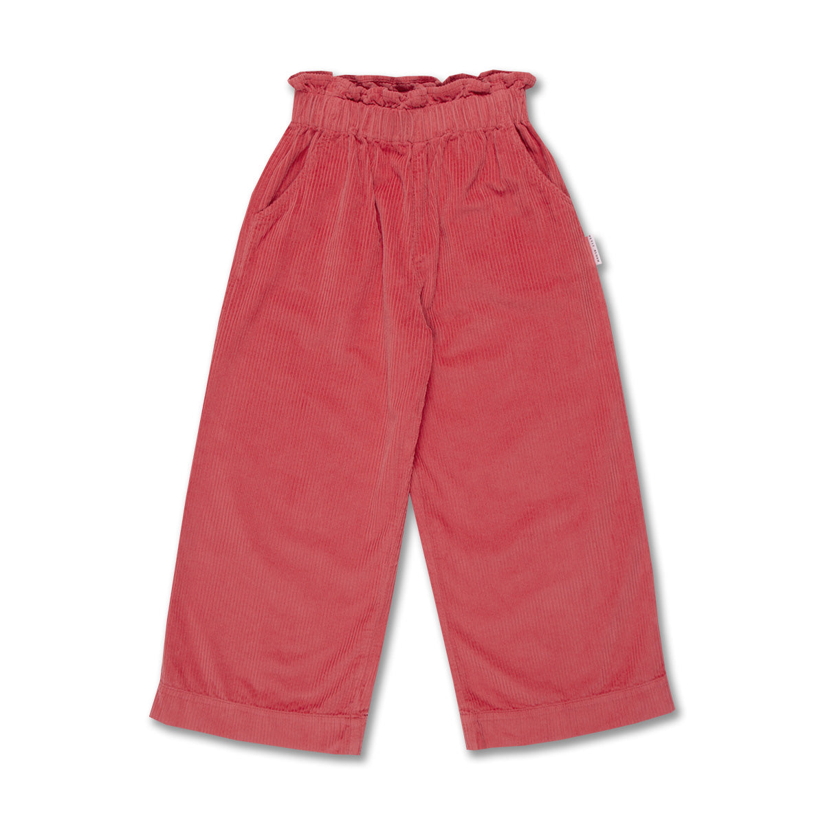 Wide Ruffle Pants  | Mineral Red