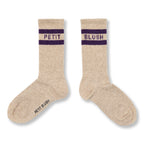 Sport Socks | Beige/Purple