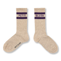 Sport Socks | Beige/Purple