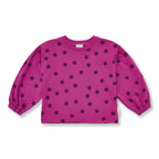 Carly Sweater Dots | Deep Orchid