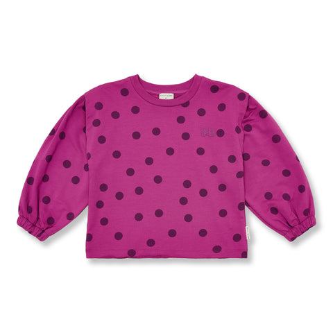 Carly Sweater Dots | Deep Orchid