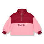 Zipper Sweater Blush | Color Block