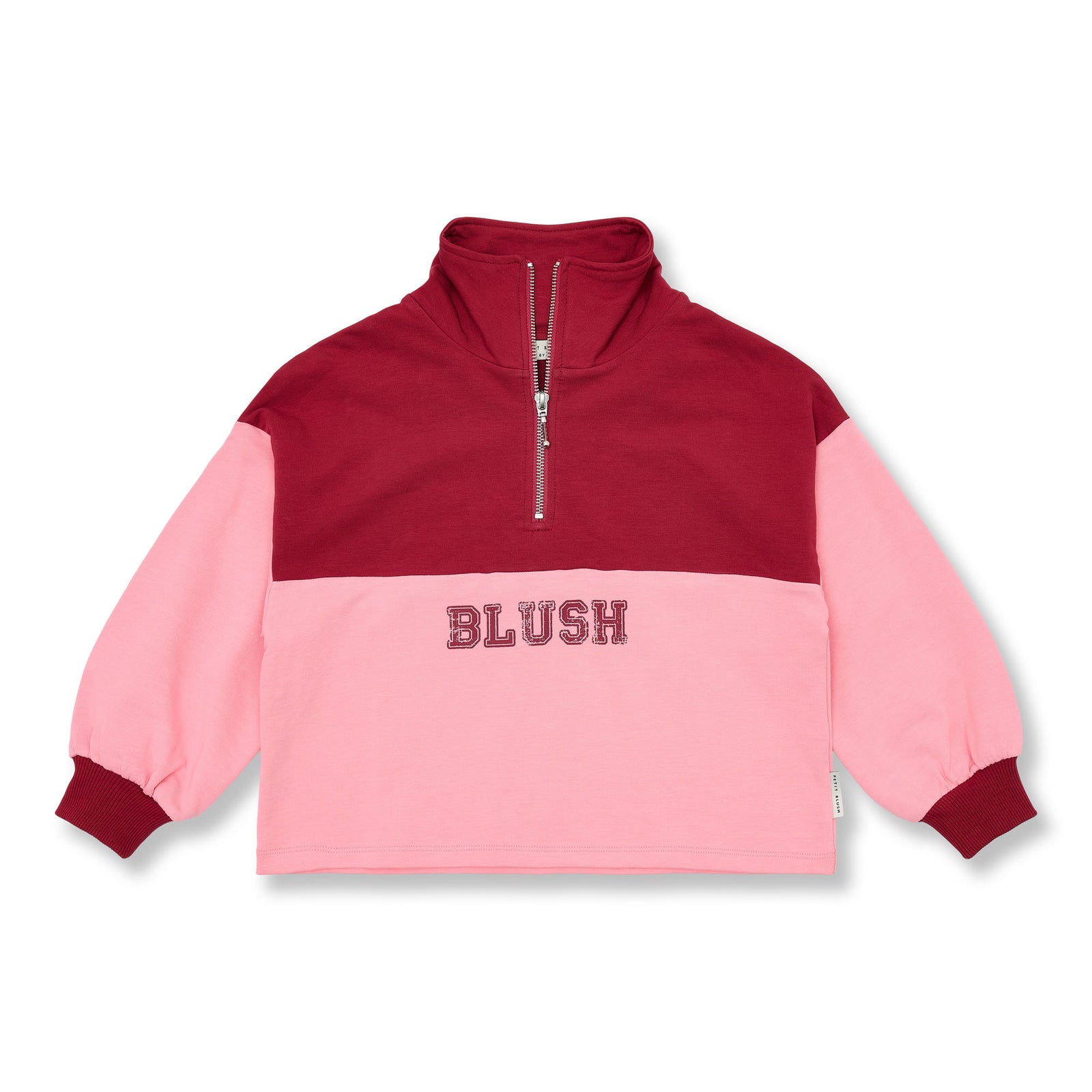 Zipper Sweater Blush | Color Block