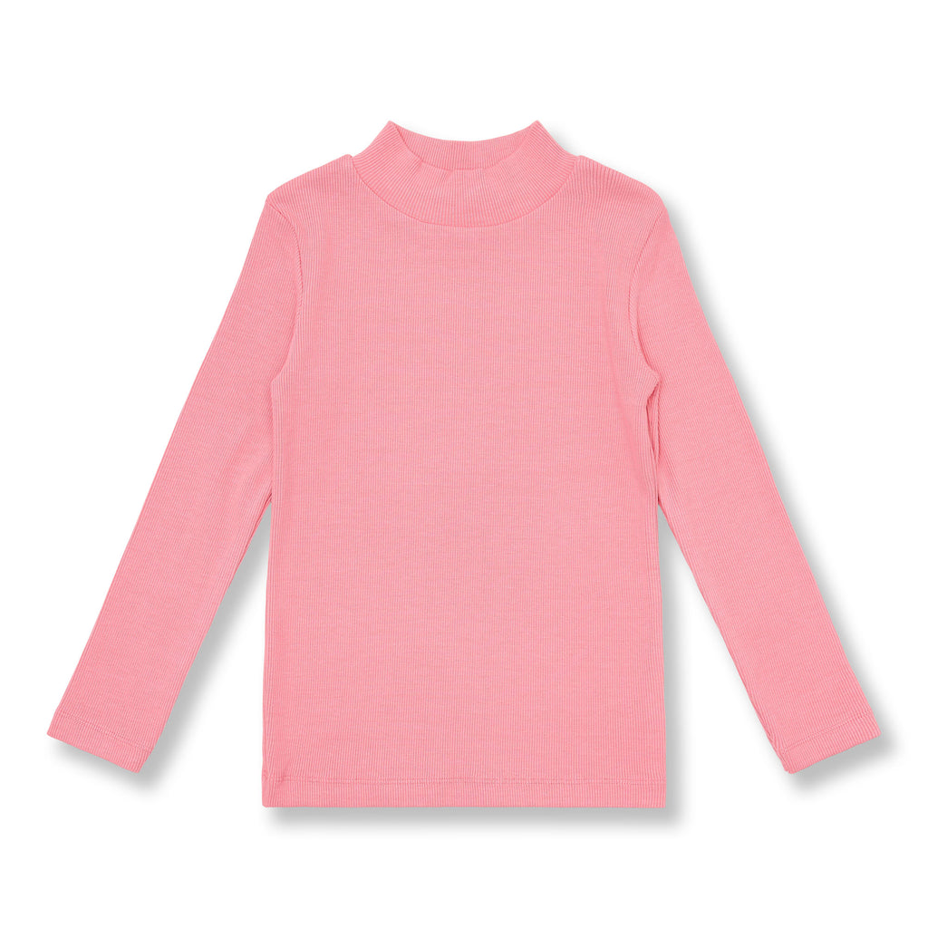 Rib Turtle Neck | Rose