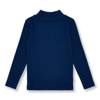 Rib Turtle Neck | Navy Blue