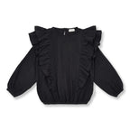 Romantic Ruffle Blouse | Dark Grey