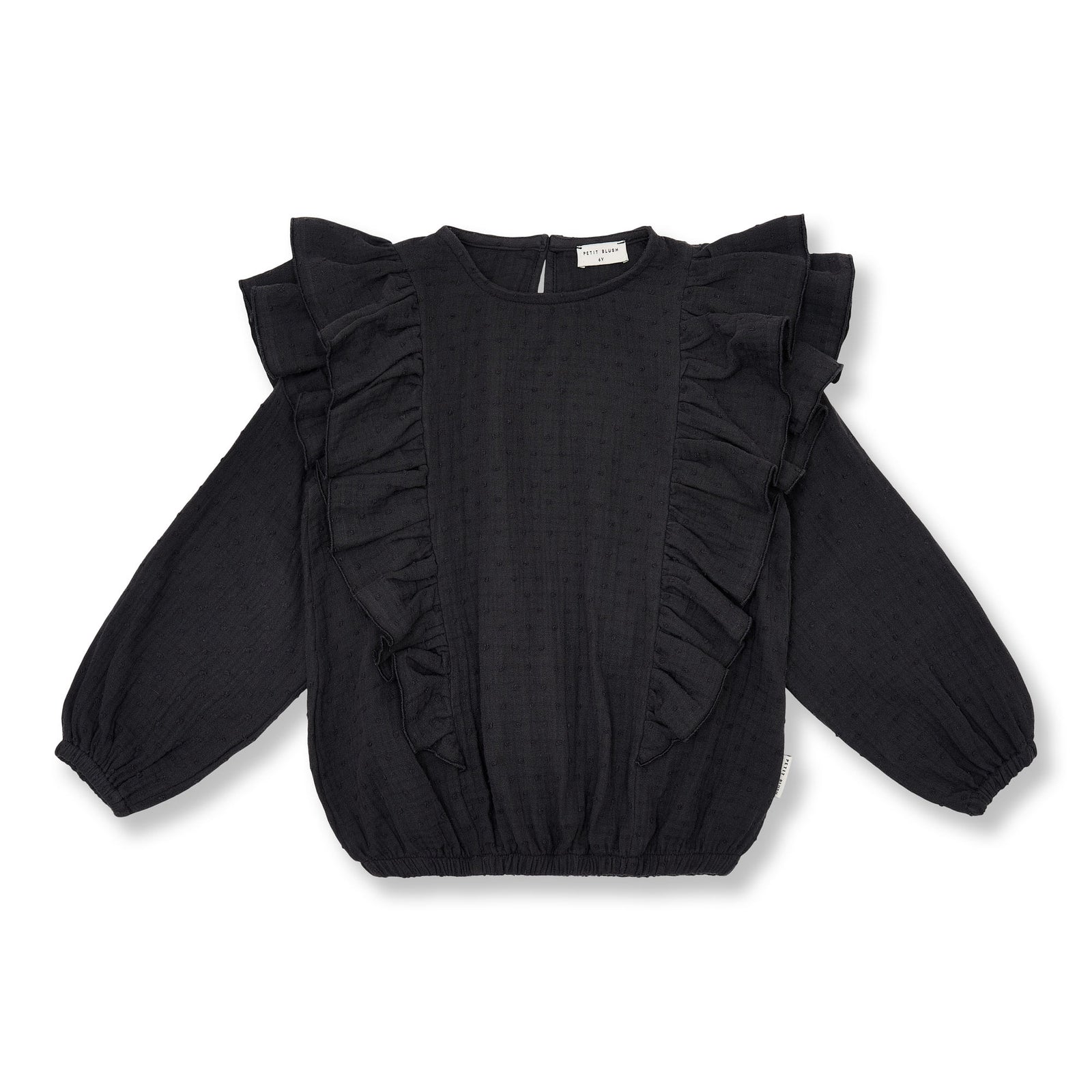 Romantic Ruffle Blouse | Dark Grey