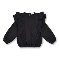 Romantic Ruffle Blouse | Dark Grey