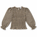 Flow Blouse  | Check Beige/Blue