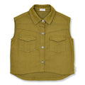 Denim Waistcoat | Khaki