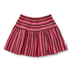 Mini Ruffle Skirt | Stripe Pink/Brown