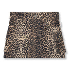 Denim Cargo Skirt | Leopard AOP